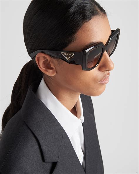 gradient lens sunglasses prada|Prada 57mm Gradient Round Sunglasses .